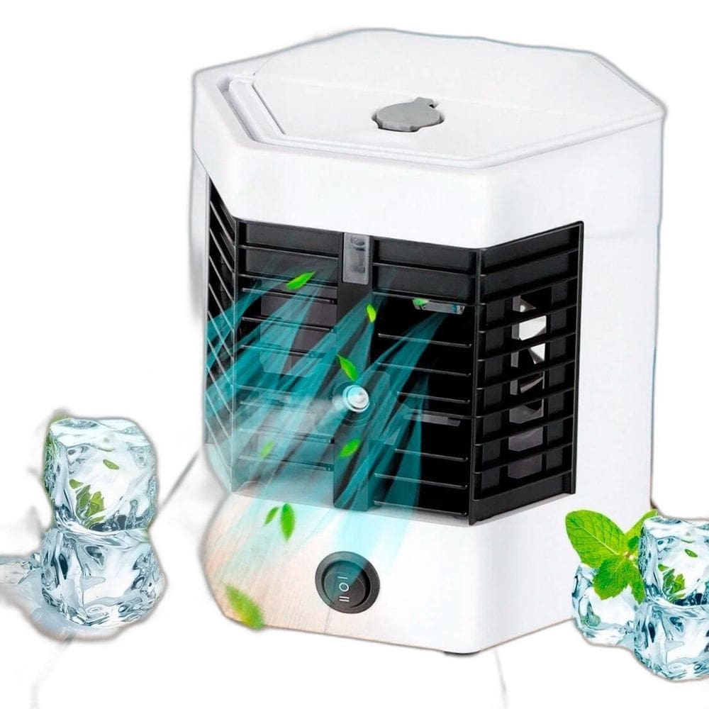 Mini Ar Condicionado Usb Portátil Com Ventilador Trabalho