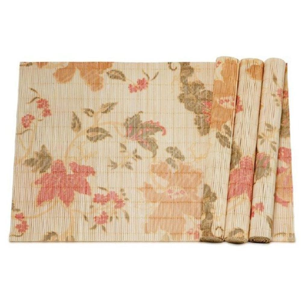 Jogo Americano Bambu Fleur Com 4 Peças 30X45Cm Ref Ja13218