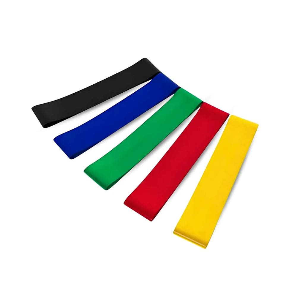 Kit 5 Faixas Elásticas de Resistência Para Exercícios Físico