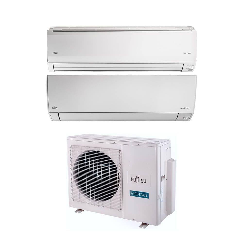 Ar Condicionado Bi Split Fujitsu Inverter Airstage Premium 24.000 Btus ( Hi Wall 9k +  Hi Wall 18k) Quente e Frio 220v