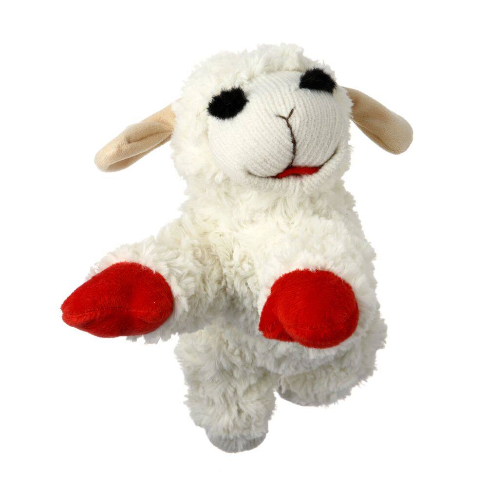 Brinquedo de pelúcia para cães Multipet Lambchop 10 cm branco/castanho pequeno