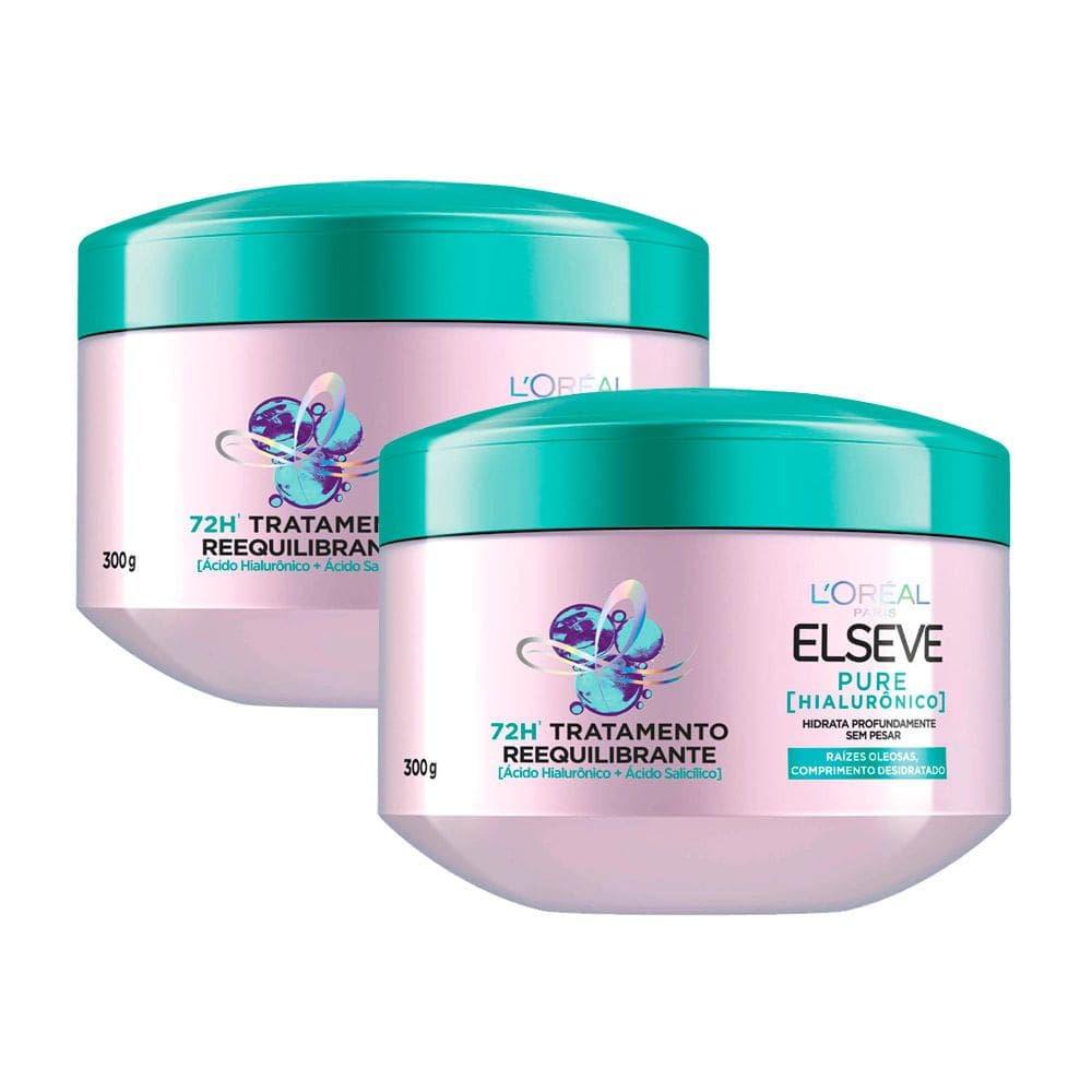 Kit 2 Creme de Tratamento Elseve Pure Hialurônico 300g