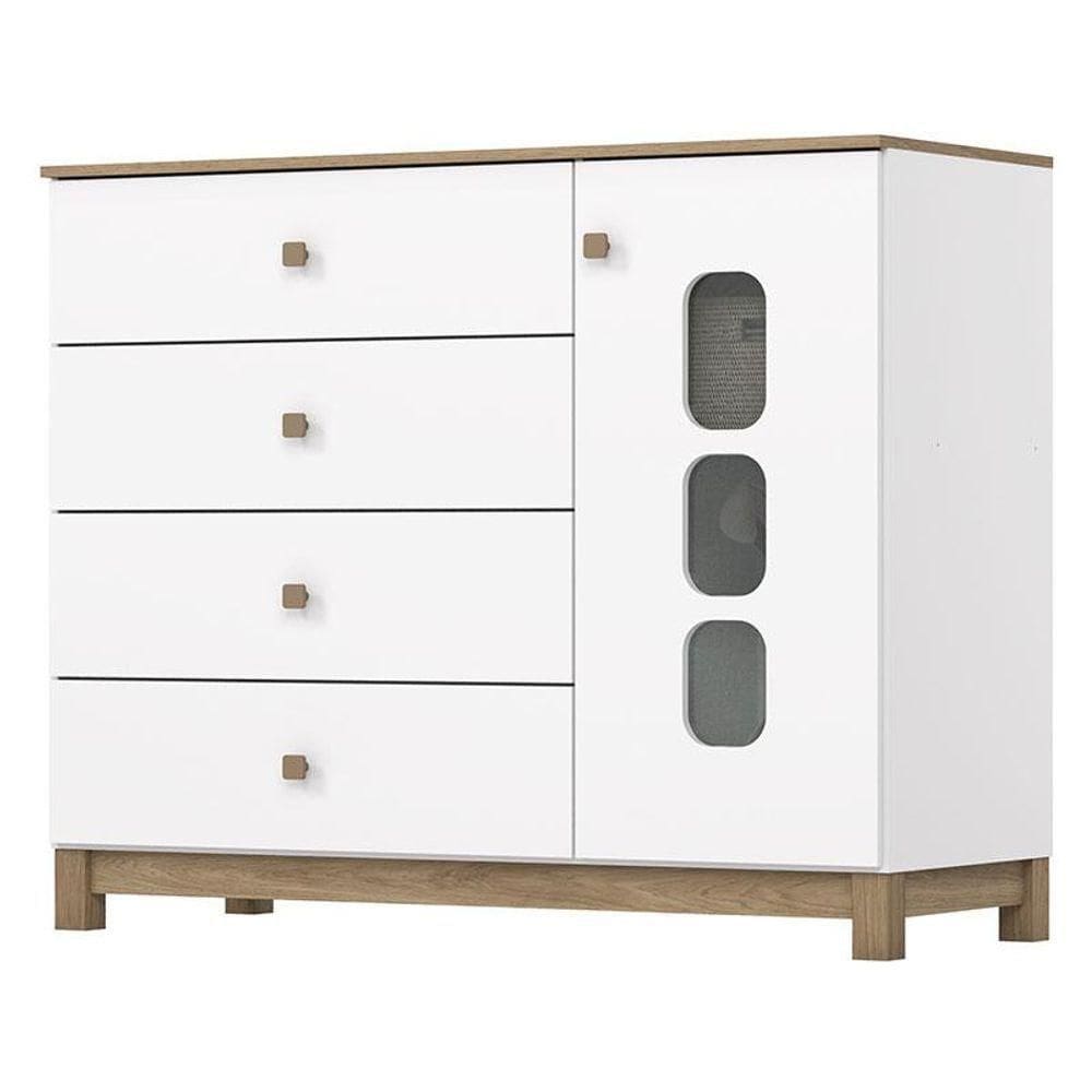 Cômoda Infantil Aconchego Branco Jequitibá - Henn