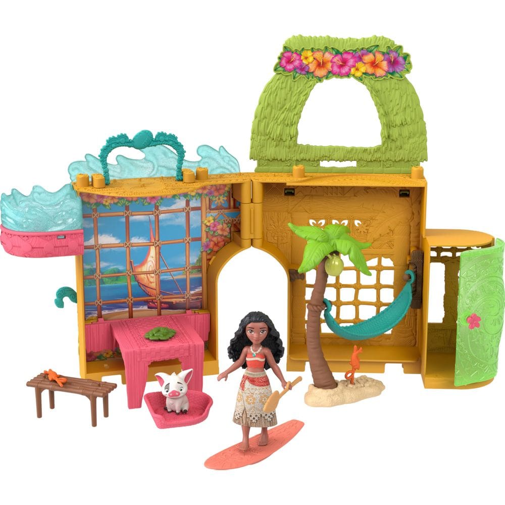 Casa de bonecas Mattel Disney Princess Moana com boneca Moana e Acc