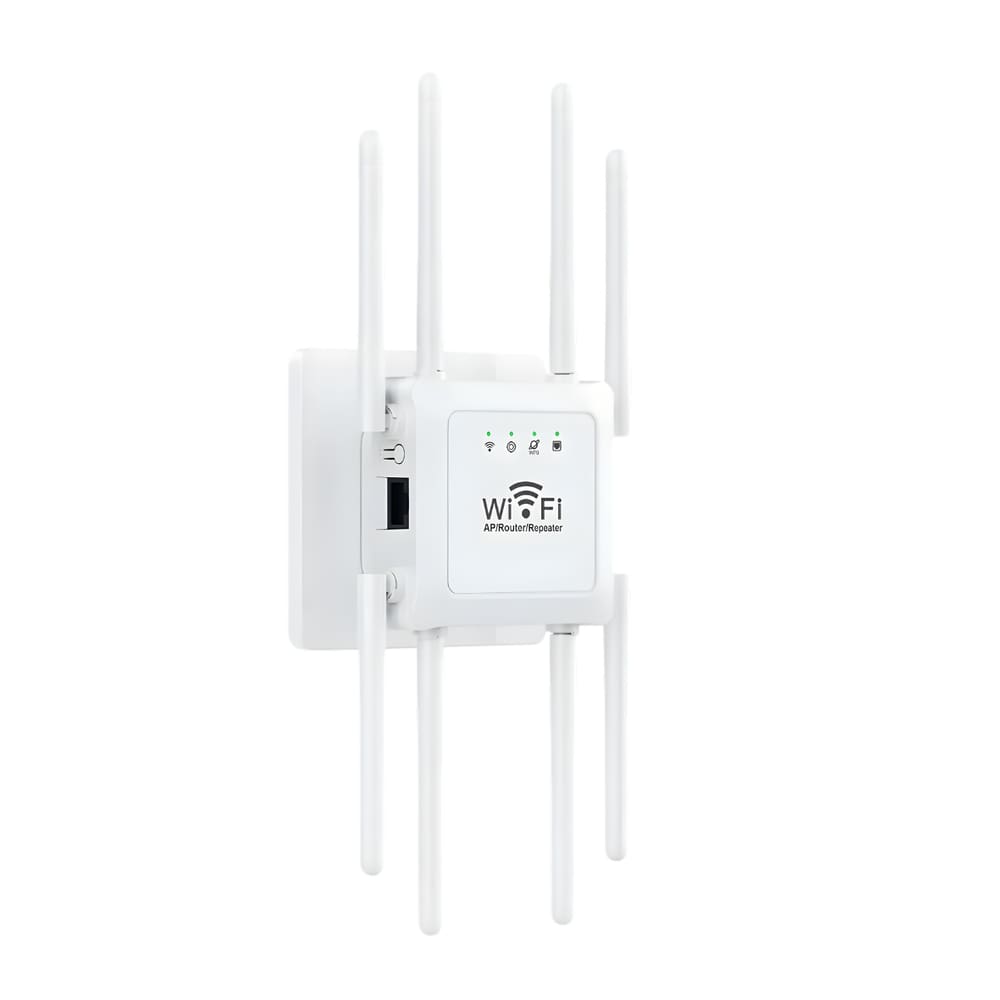 Repetidor Roteador WiFi 3 em 1 funções 1200Mbps 2.4GHz Branco - MM-LYQ4