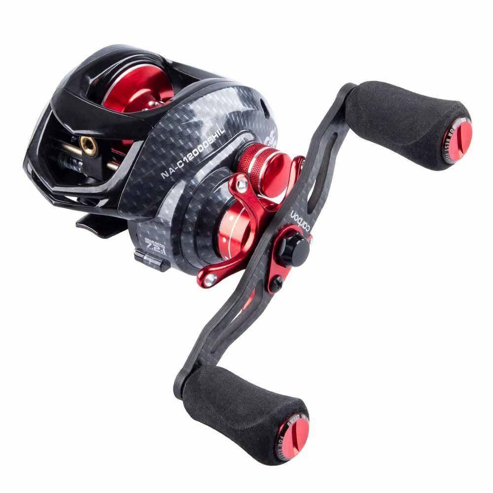Carretilha Para Pesca Maruri Naja Carbon 12r Lado Da Manivela Direita