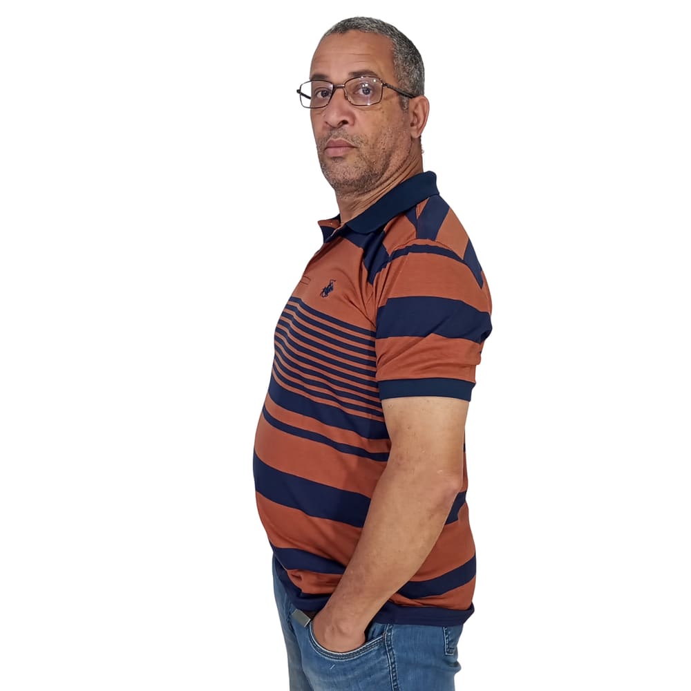 Camisa Polo Masculina Listrada Manga Curta — Estilo Clássico, Conforto e Qualidade em uma Só Peça!