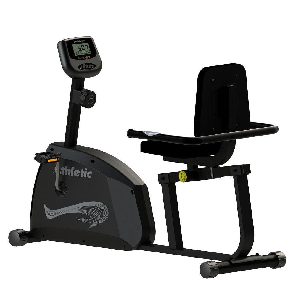 Bicicleta Ergométrica Horizontal Athletic Training 8 Níveis Magnéticos 140kg Conforto Pedal Suave