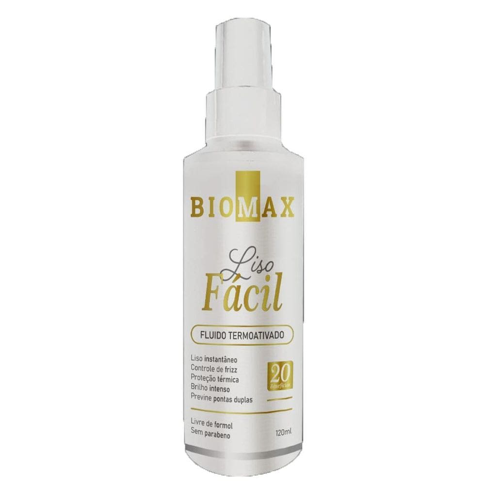 Spray Liso Facil Biomax Protetor Termico Pos Escova 120Ml