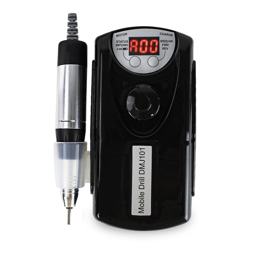 Lixadeira Elétrica Unhas Recarregável Portátil Bivolt Preta