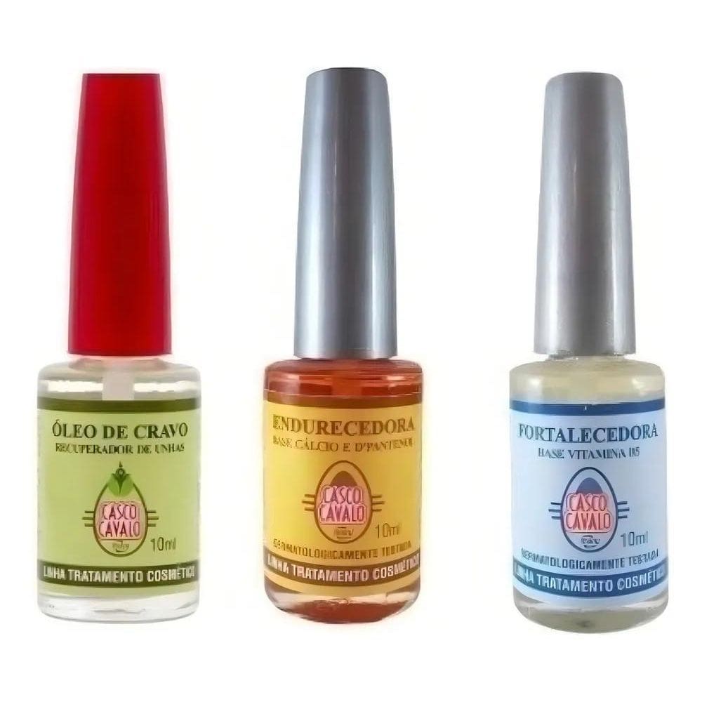 2X Kit Unhas Fracas Fortalecedor+Endurecedor+ Óleo Casco Cav