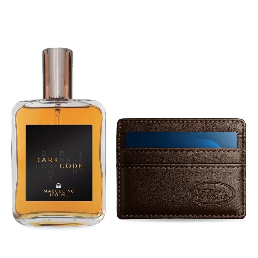 Kit Presente Pais - Perfume Dark Code 100Ml + Carteira Masc.