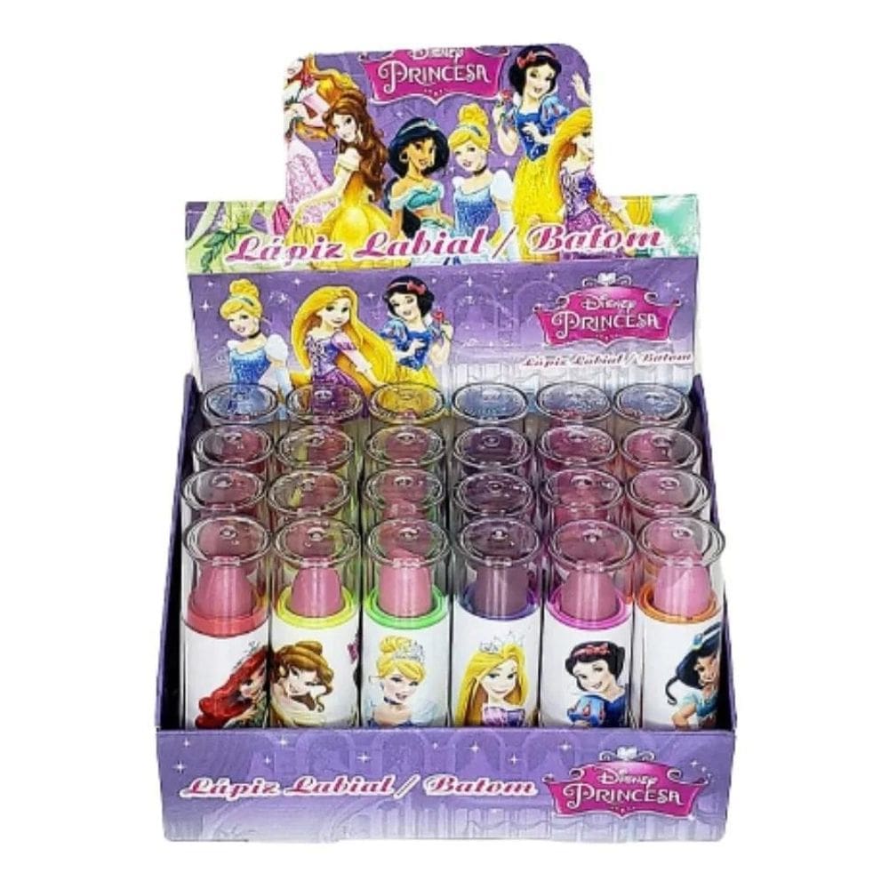 24 Batom Infantil Gloss Crianças Kit Batons Revenda