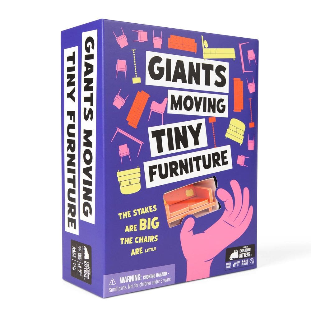 Jogo de festa Exploding Kittens Giants Moving Tiny Furniture