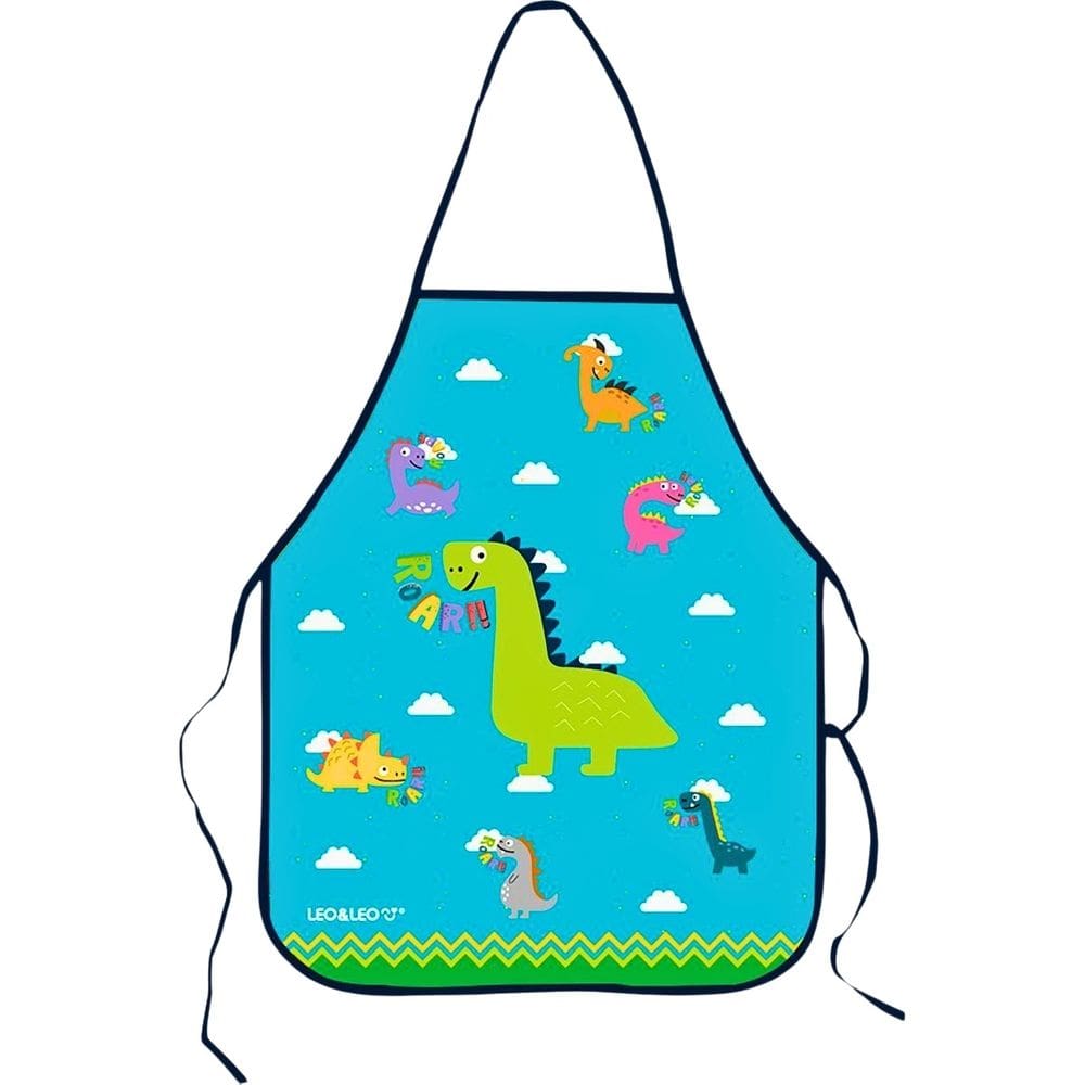 Avental Escolar Decorado Dinossauros Infantil 49x39 LeoeLeo