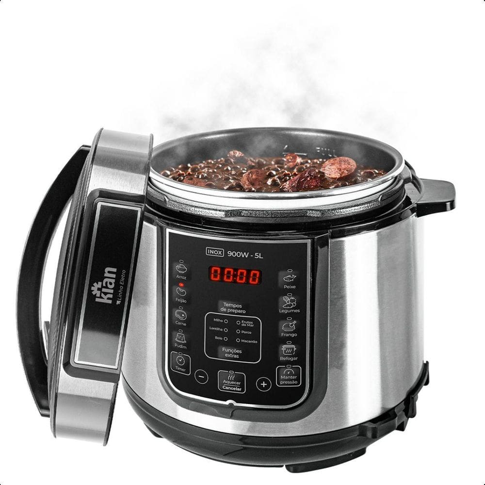 Panela De Pressão Elétrica 5 Litros Kian Ppe-101 - Inox 220V
