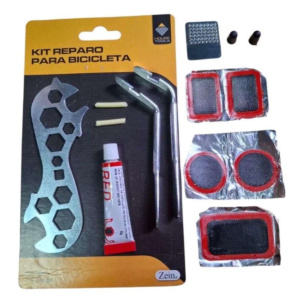 Kit Reparo Para Bicicleta De 14 Peças Ferramentas Bike Compl