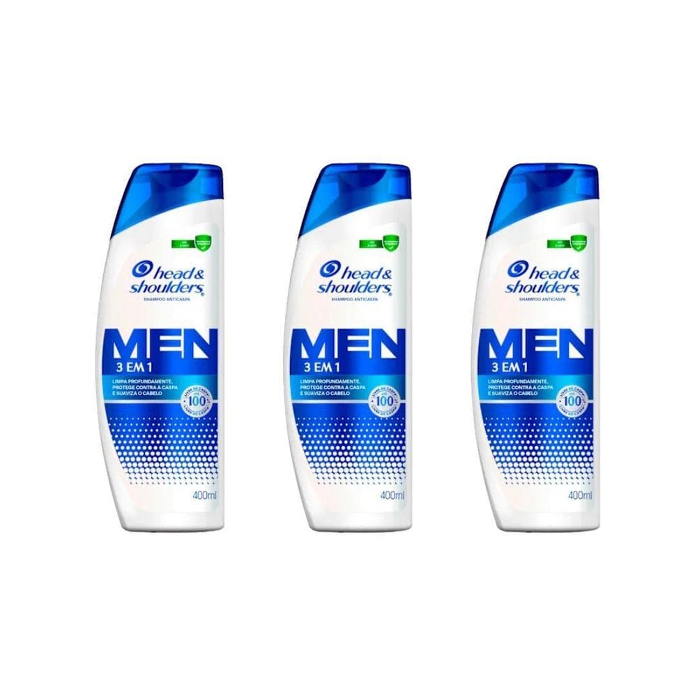 Shampoo Head & Shoulders 400Ml Men 3 Em 1-Kit C/3Un