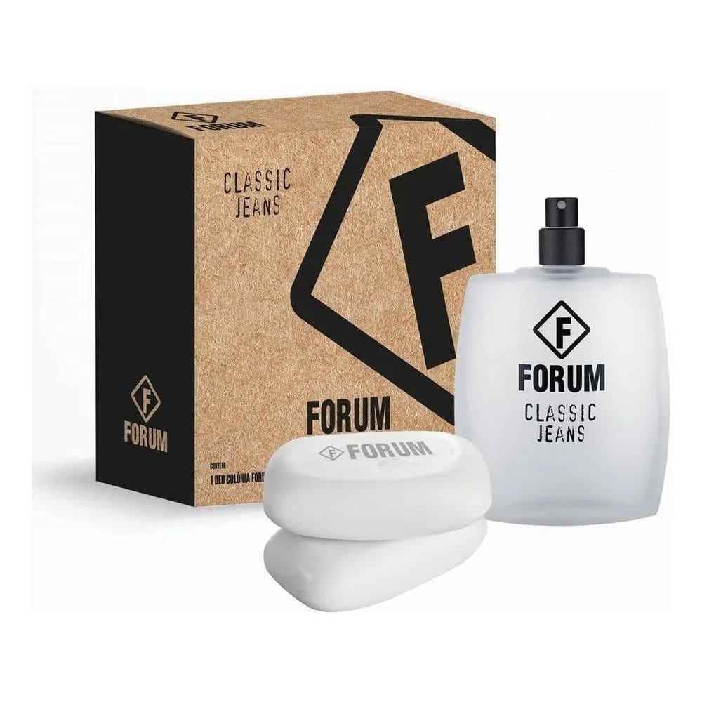 2X Perfume Forum Classic Jeans Deo Colonia 100Ml+Sabonete -