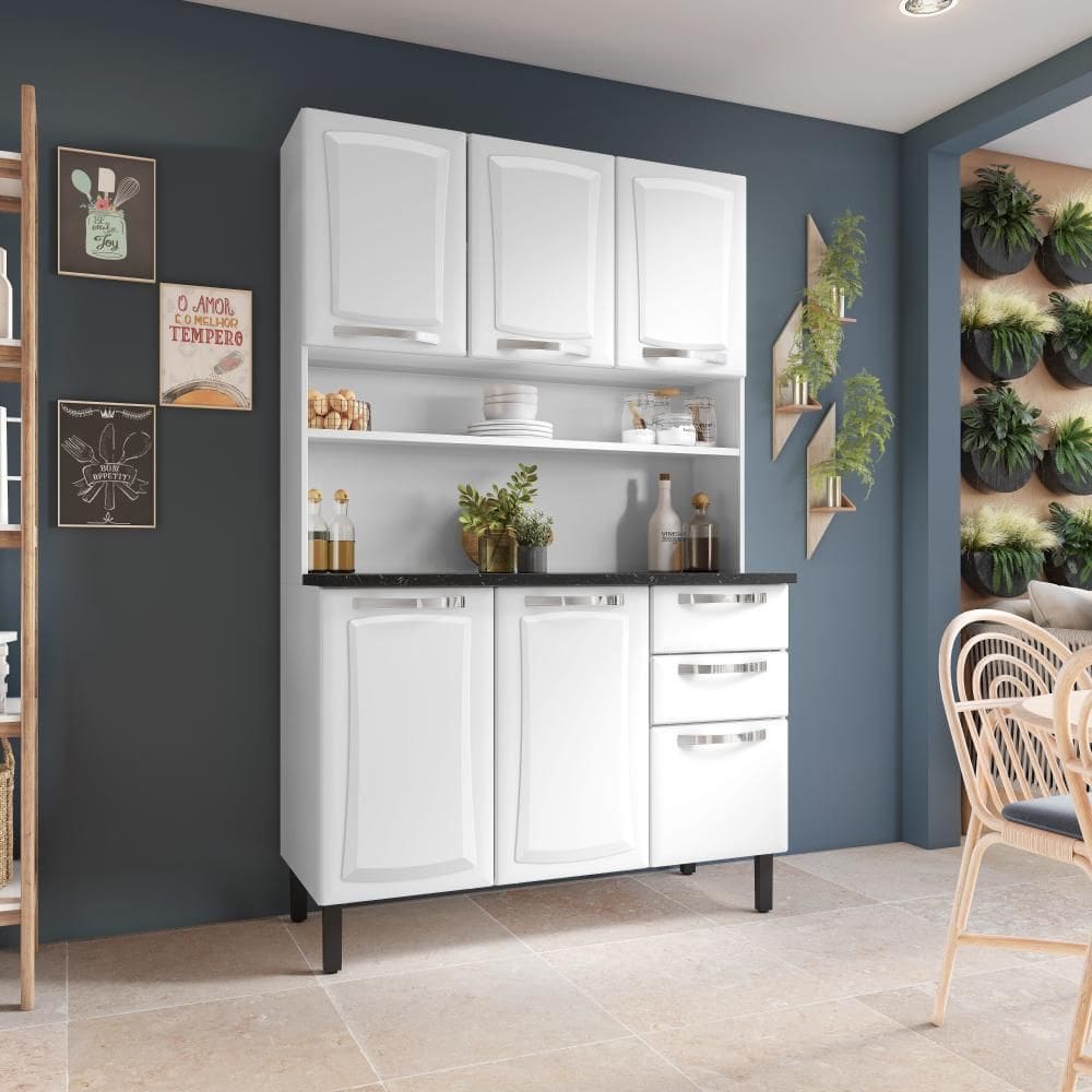 Kit Cozinha Compacta Pratika 120cm em Aço Itatiaia