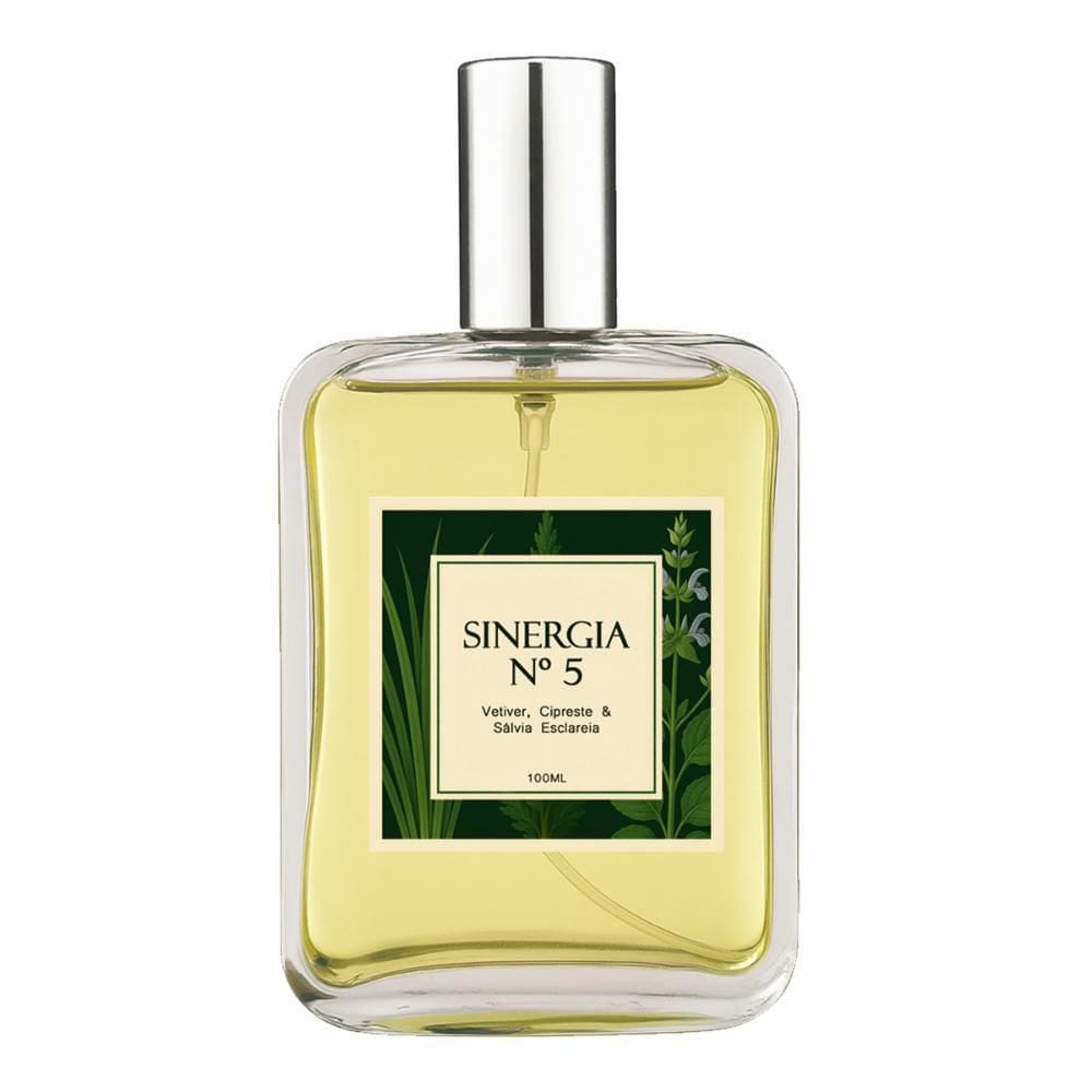 Perfume Sinergia 5 - Vetiver, Cipreste, Sálvia Sclarea 100Ml