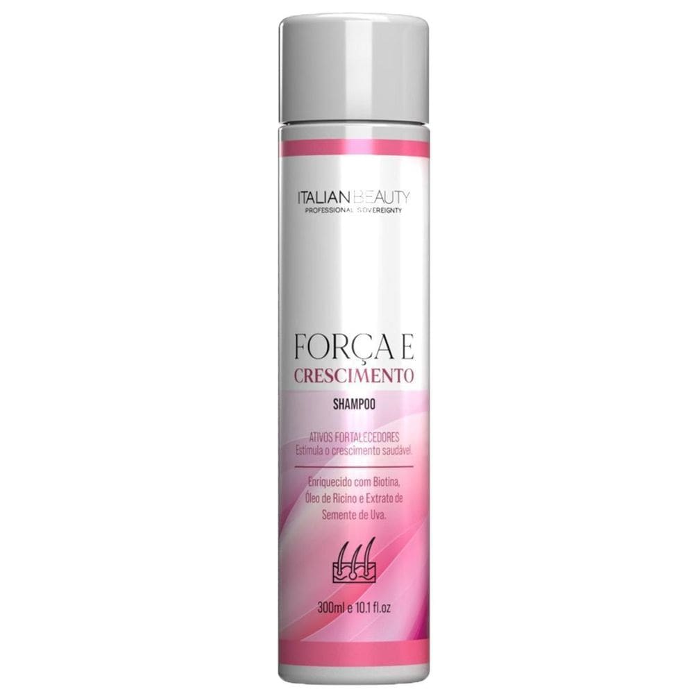 Shampoo Crescimento E Força Italian Beauty Hidratação 300Ml