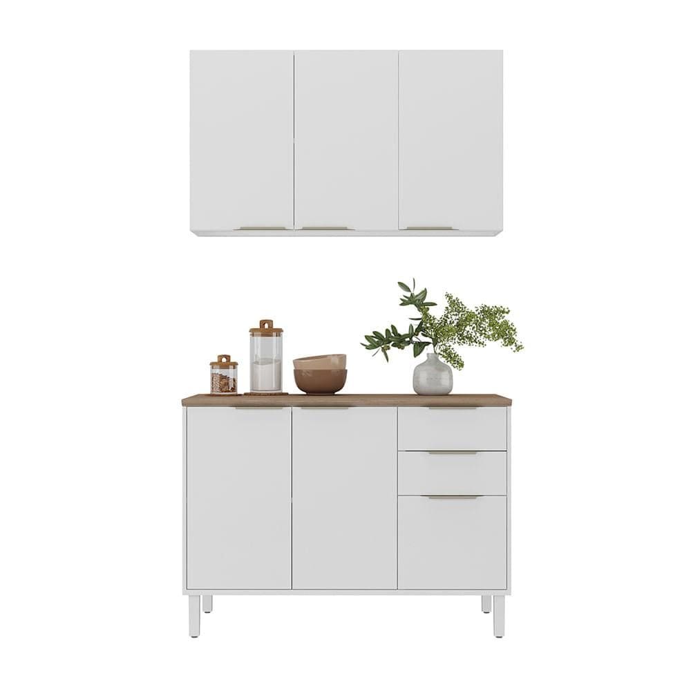 Armário de Cozinha Compacta Itatiaia Renova Branco 120cm