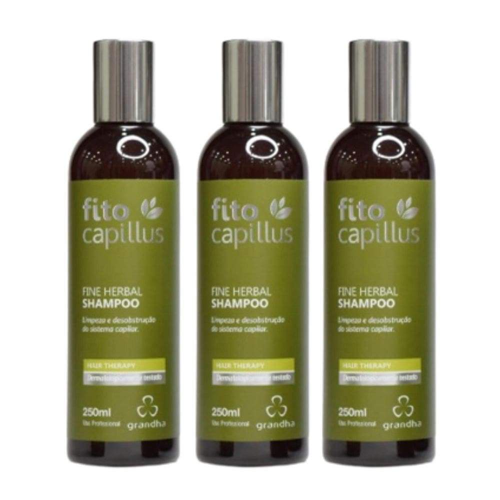 03 Shampoo Fito Capillus Fine Herbal 250Ml Cada