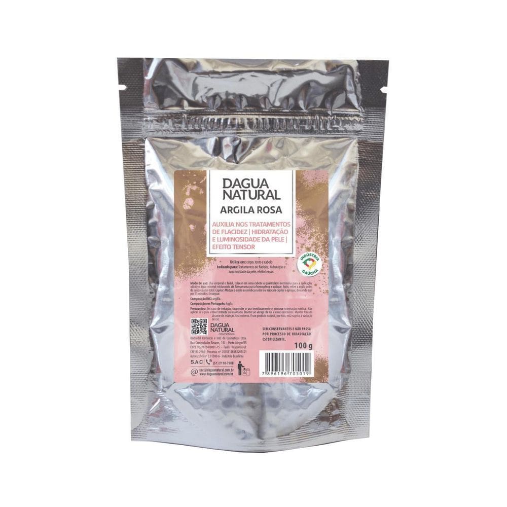 Argila Rosa Hidratação Antiflacidez 100G D Agua Natural