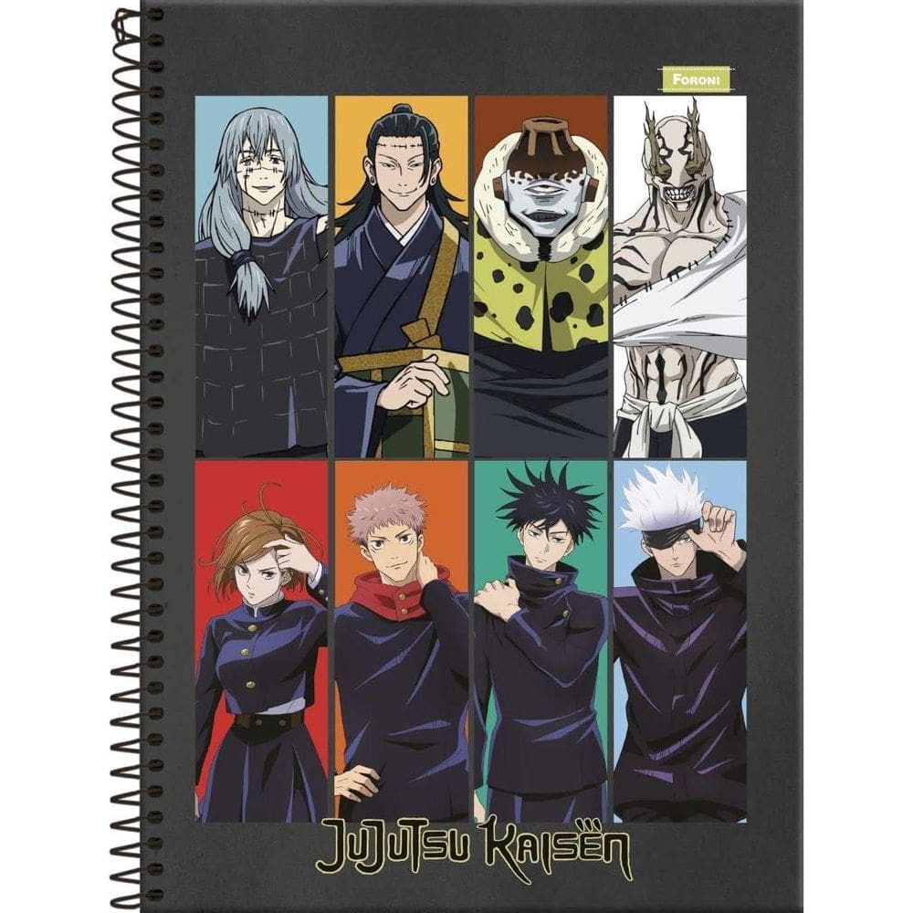 Caderno Universitario 10 Materias Jujutsu Kaisen