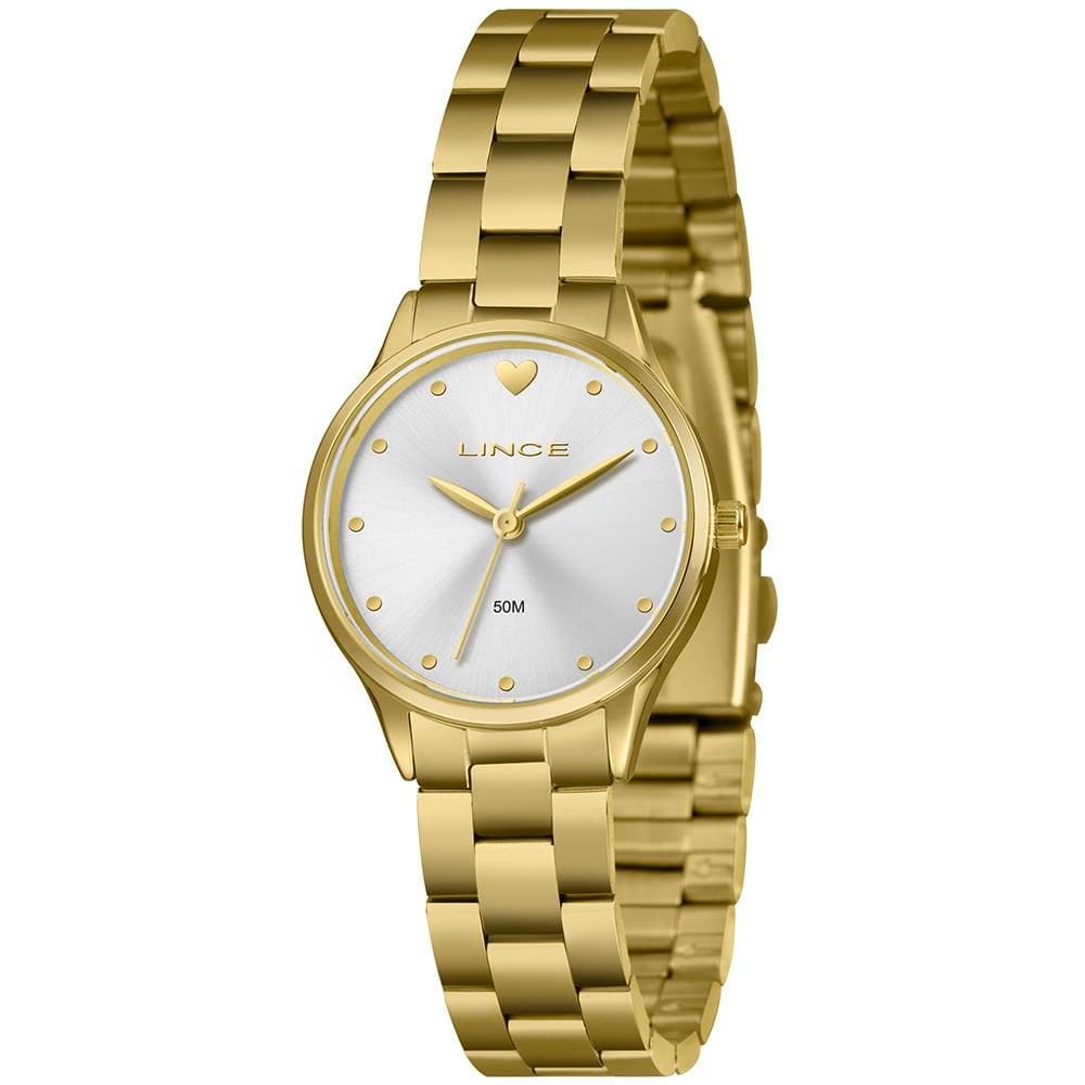 Relógio Lince Feminino Ref: Lrgh291l30 S1kx Coração Dourado