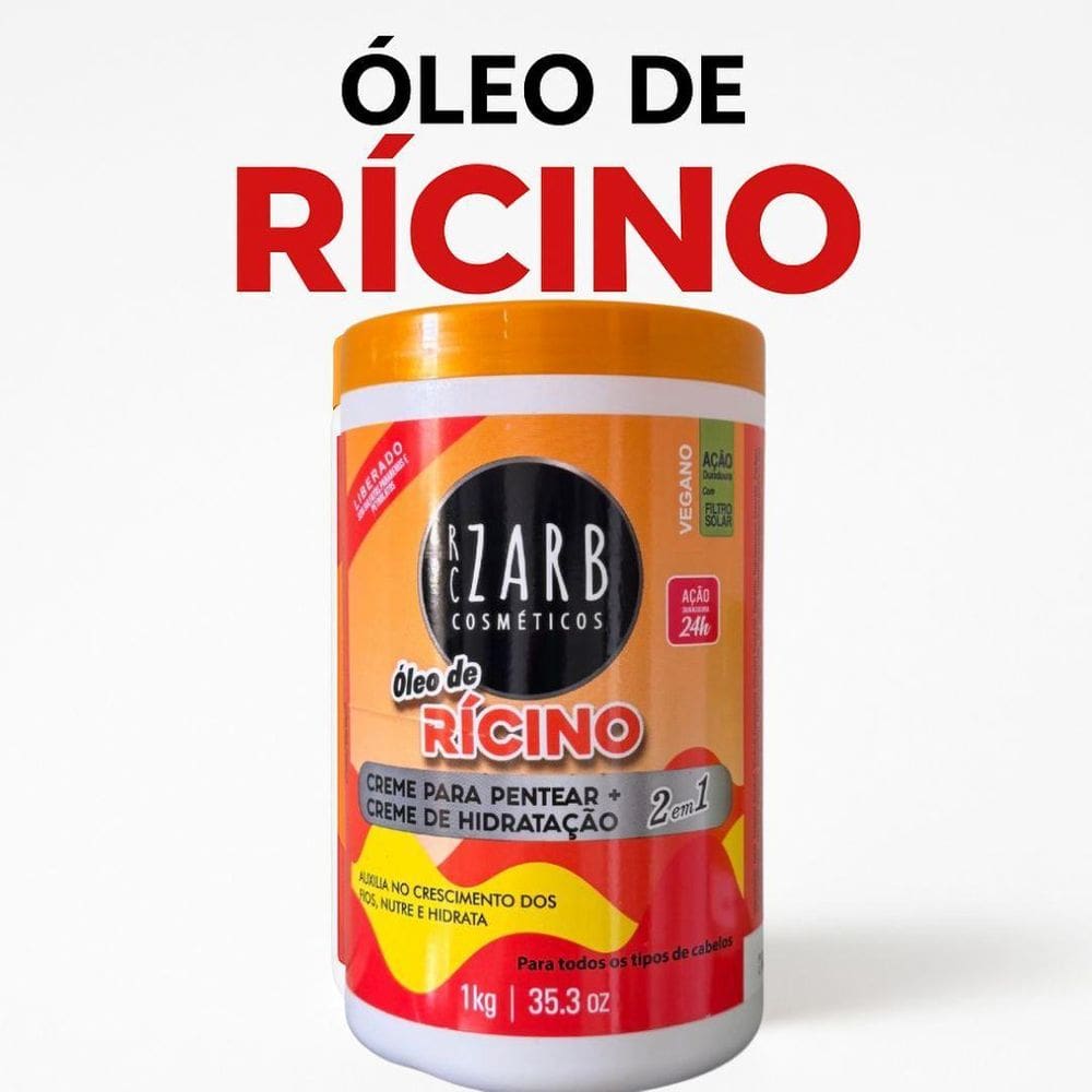 Creme Para Crescimento Capilar Creme De Rícino Zarb 1Kg