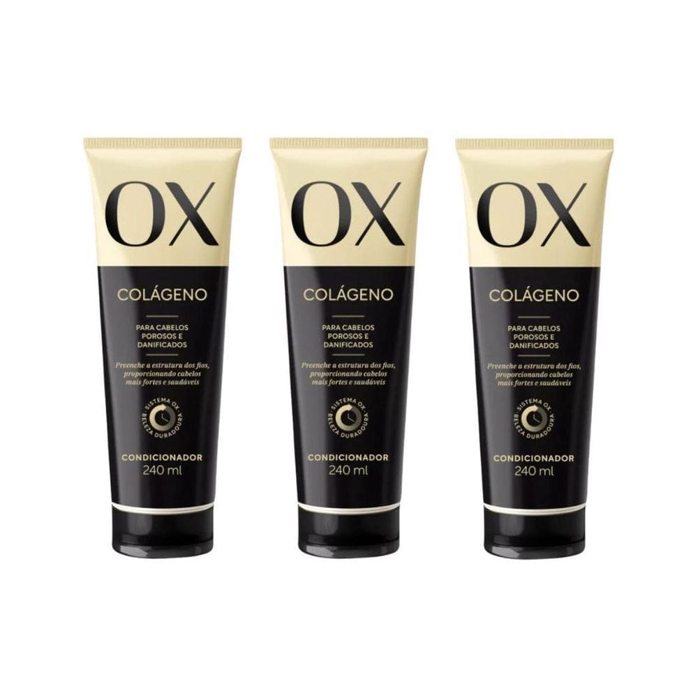 Condicionador Ox 240Ml Colageno - Kit Com 3Un