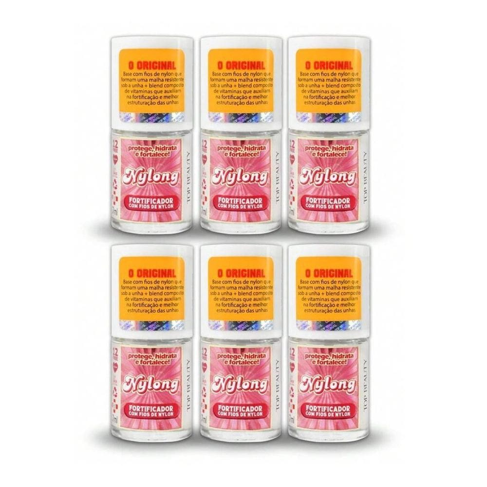 6 Bases Nylong Fortificador Unhas Fracas E Descascadas