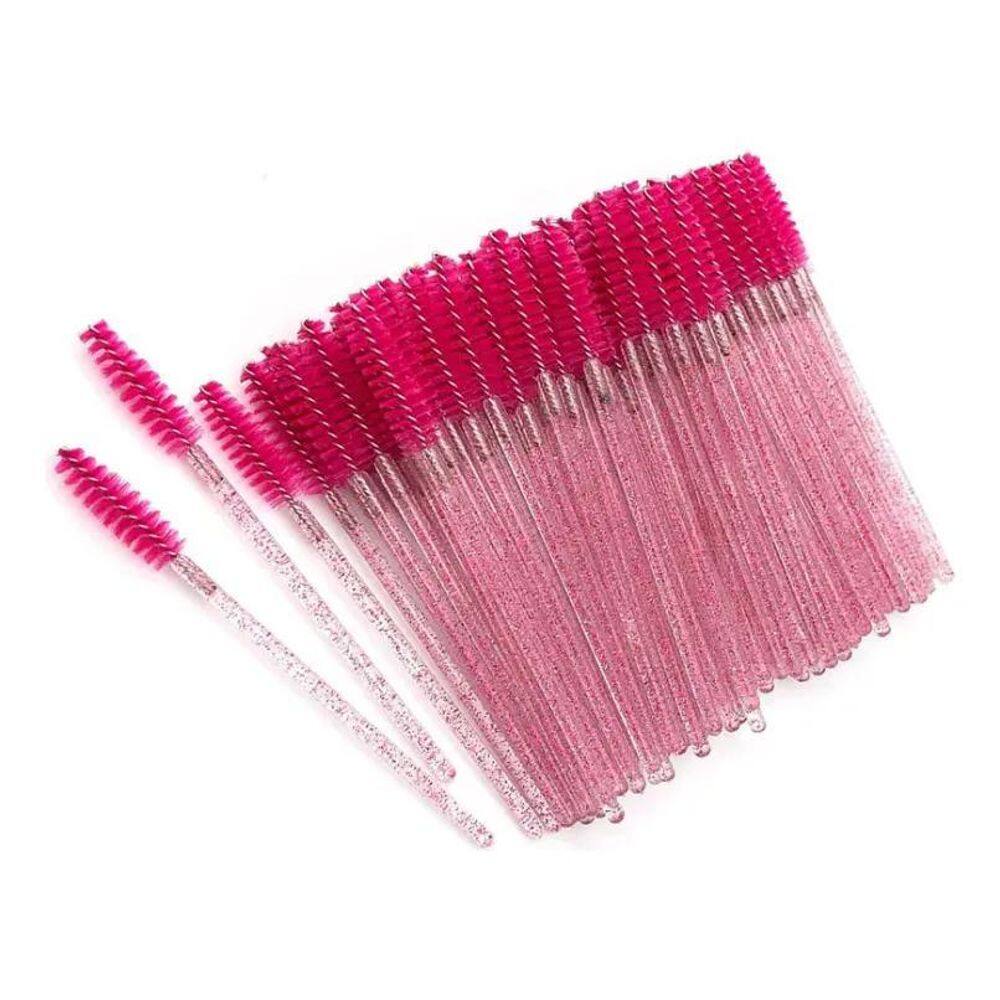 10X 50 Escovinhas Sobrancelha E Cílios Alongamento Descartá