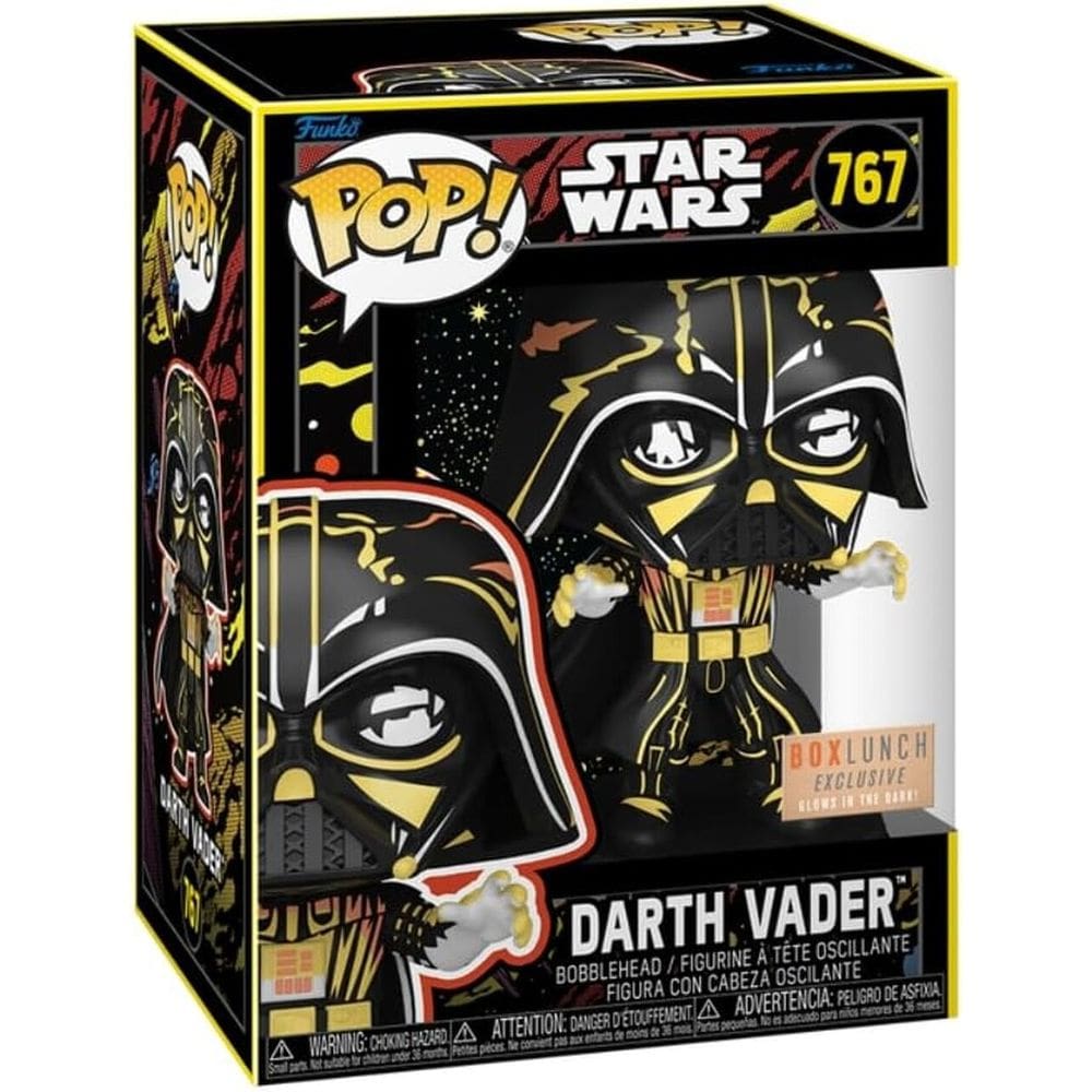 Boneco Funko Pop Darth Vader Retro (Glow) Star Wars Candide