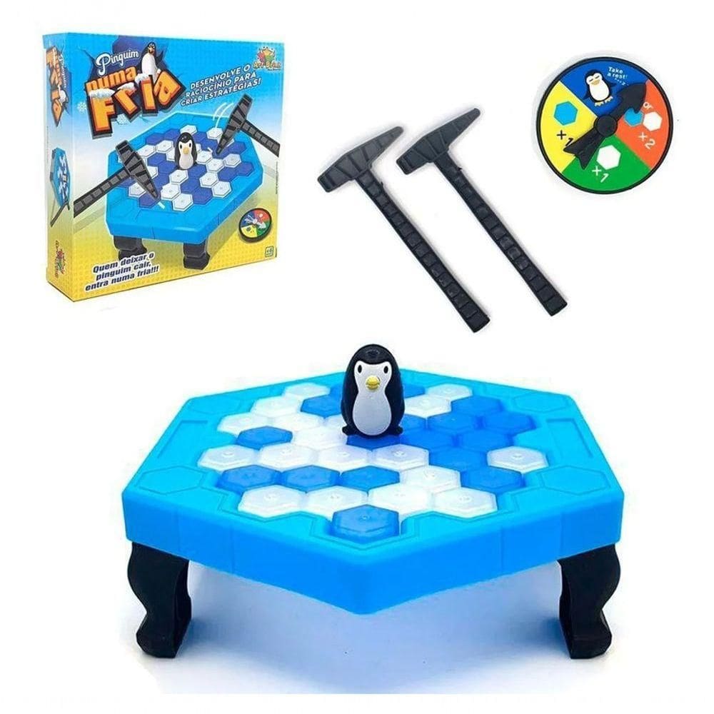 Jogo Infantil Mini Mesa Quebra Gelo Pinguim Numa Fria Brinquedo Divertido Criança