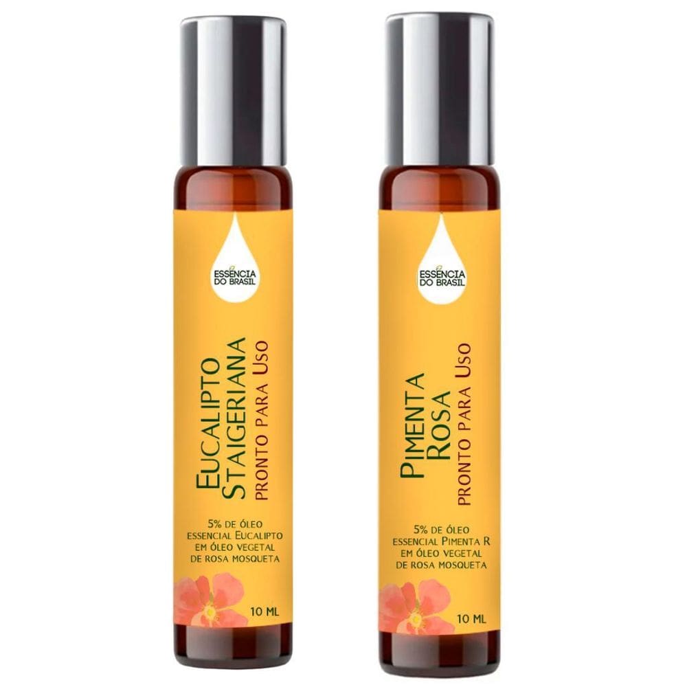 Óleos Essenciais Prontos Eucalipto E Pimenta Roll On 10Ml