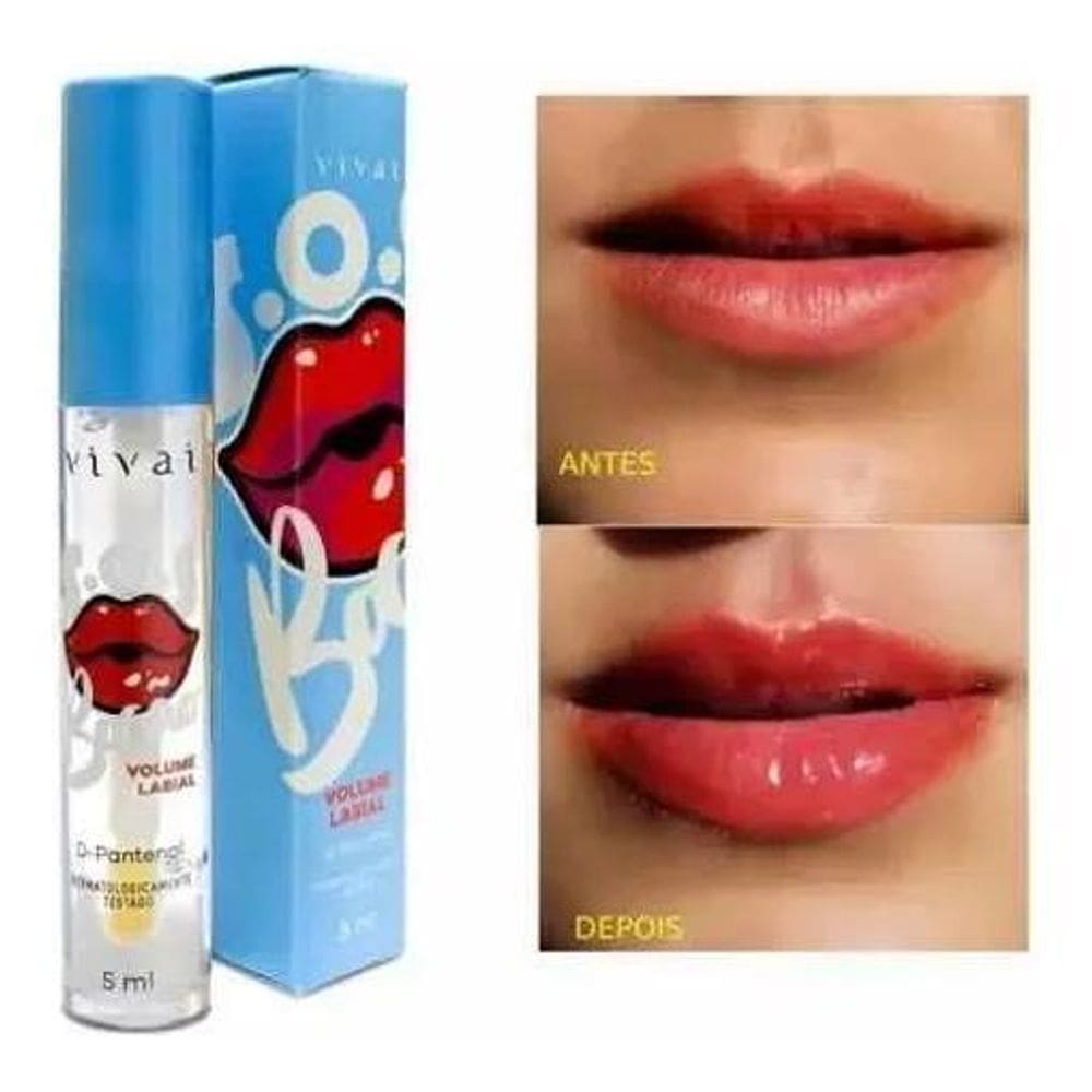 2X Gloss Labial Sos Bocão Com D - Pantenol - Vivai Cor Branc