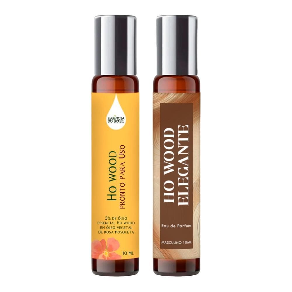 Perfume Spray Ho Wood Elegante Homem 10Ml + Óleo Essencial