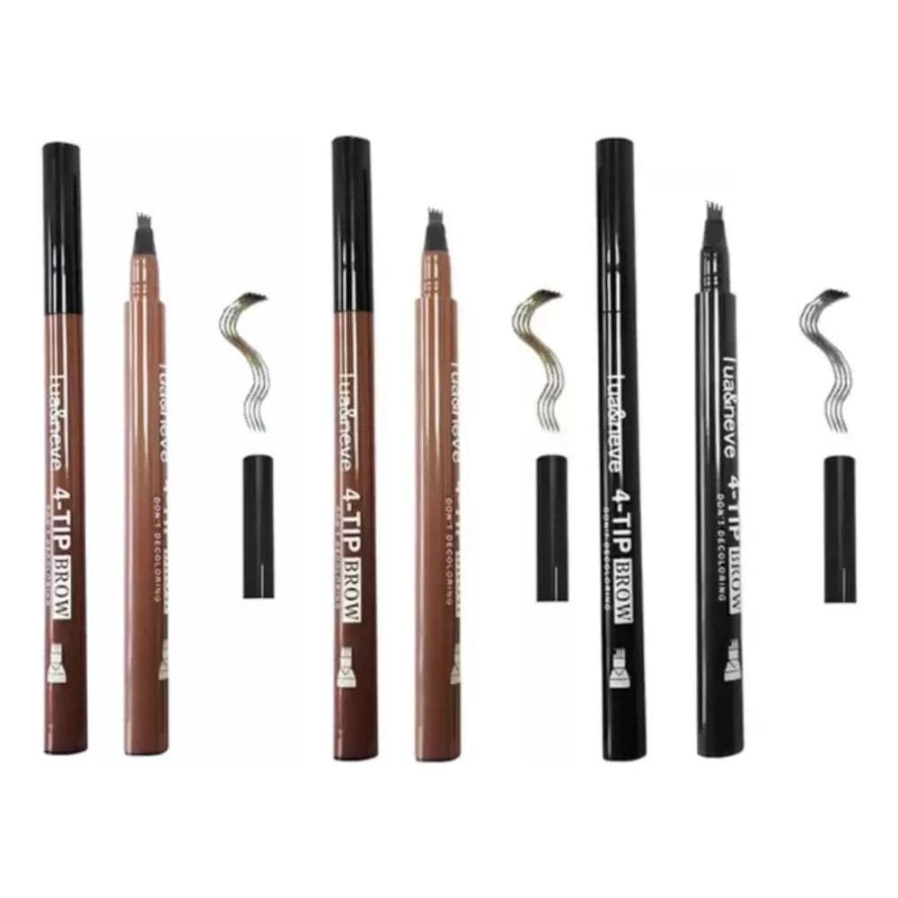 3X Caneta Sombrancelha Efeito Fio/Fio Natural Prova Dagua 24