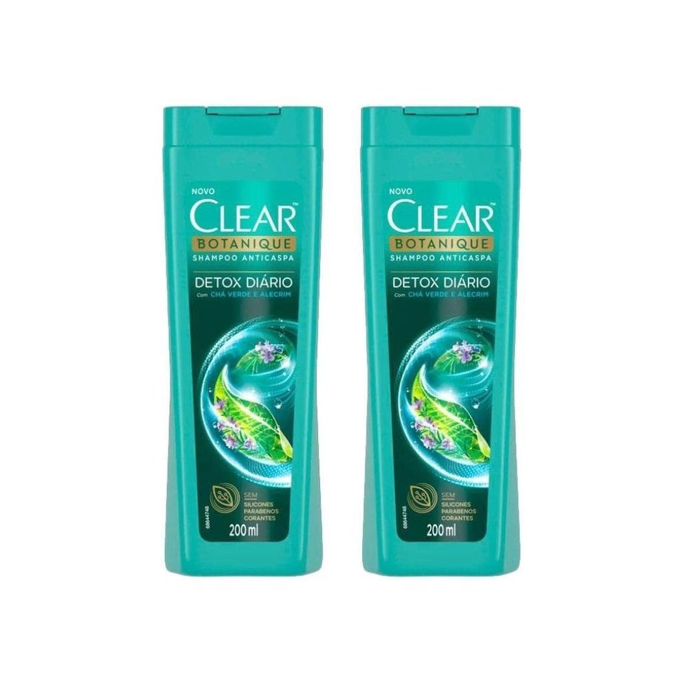 Shampoo Clear 200Ml Detox Diario-Kit C/2Un