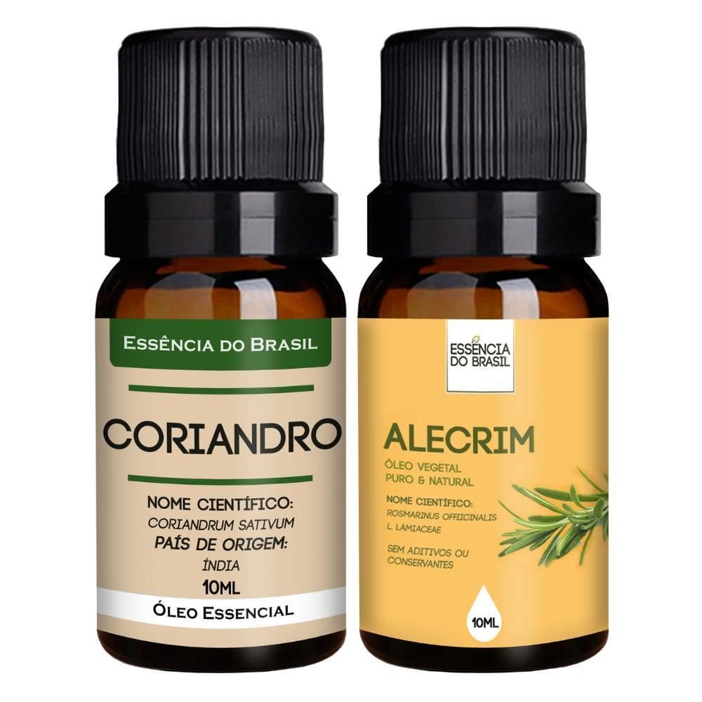 Óleo Essencial De Coriandro + Óleo Vegetal De Alecrim 10Ml