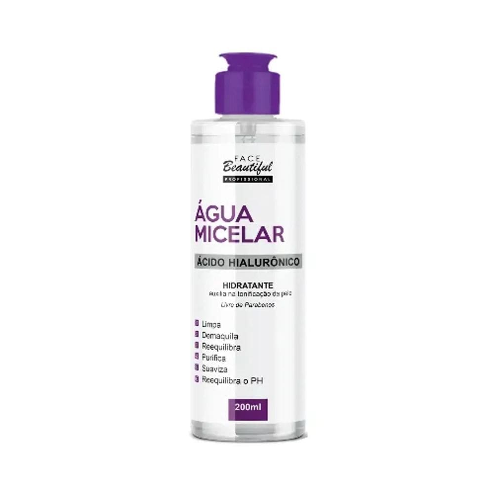 Água Micelar Com Ácido Hialuronico 200Ml - Face Beautiful
