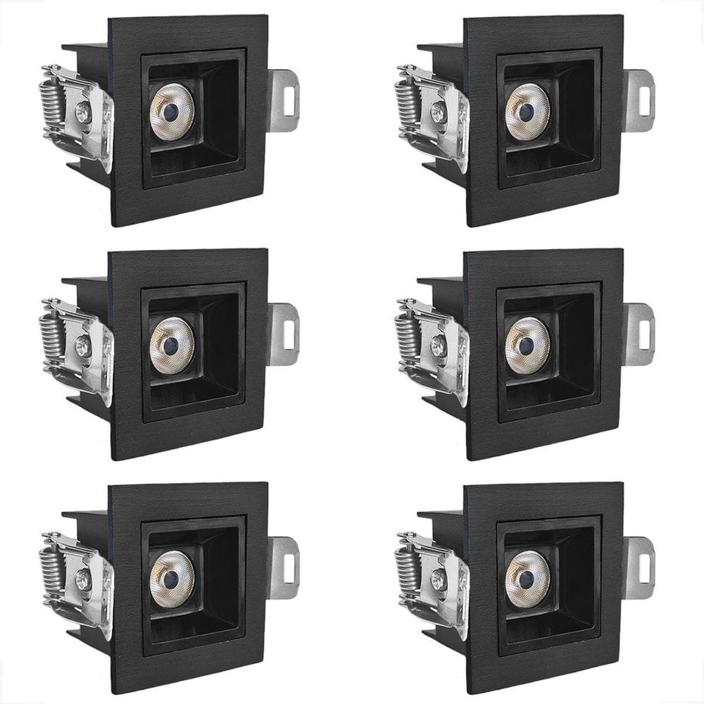 6 Mini Spot Embutido Led Downlight Recuado 3000K Bet54