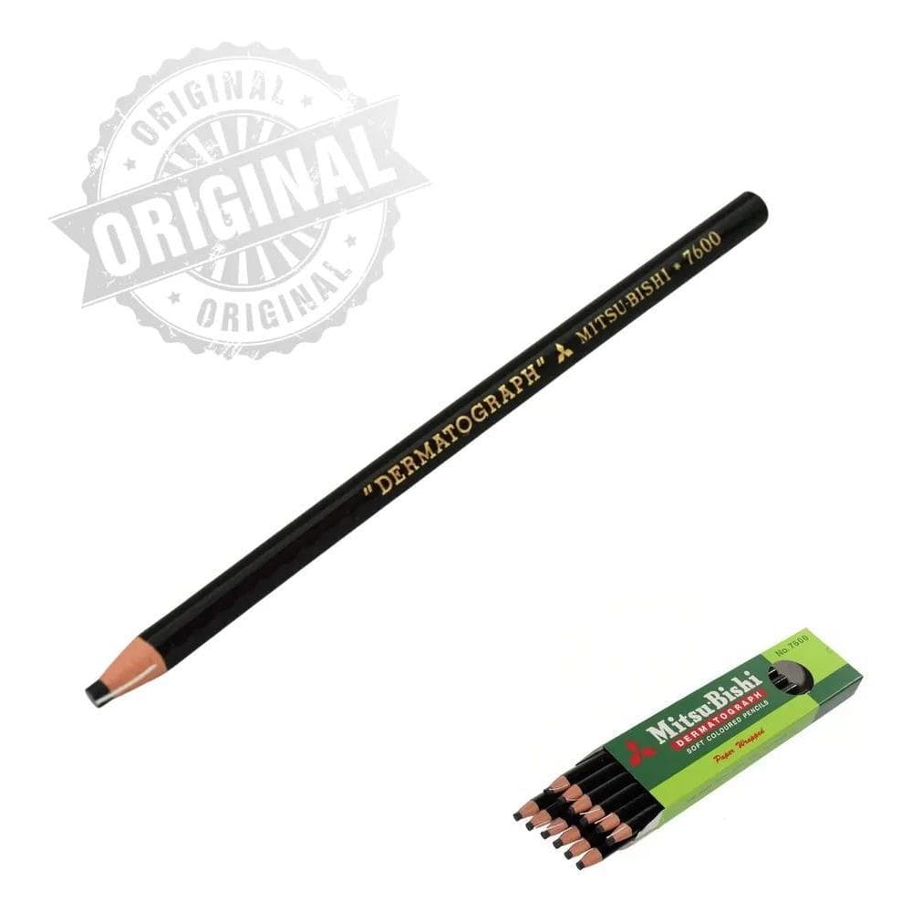 2X Lápis Dermatográfico Preto 7600 Mitsubishi