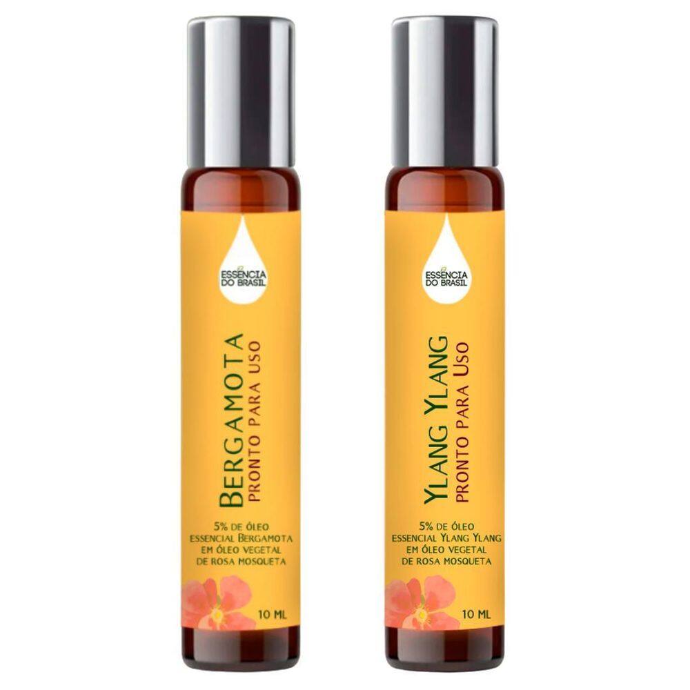 Óleos Essenciais Prontos Bergamota, Ylang Ylang Roll On 10Ml