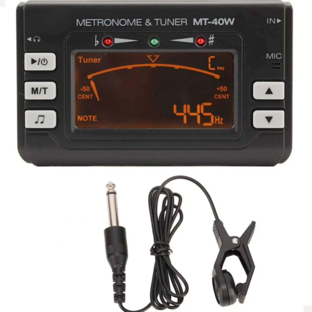 Afinador e Metrônomo 2 em 1 MT-40W – Universal para Instrumentos Musicais