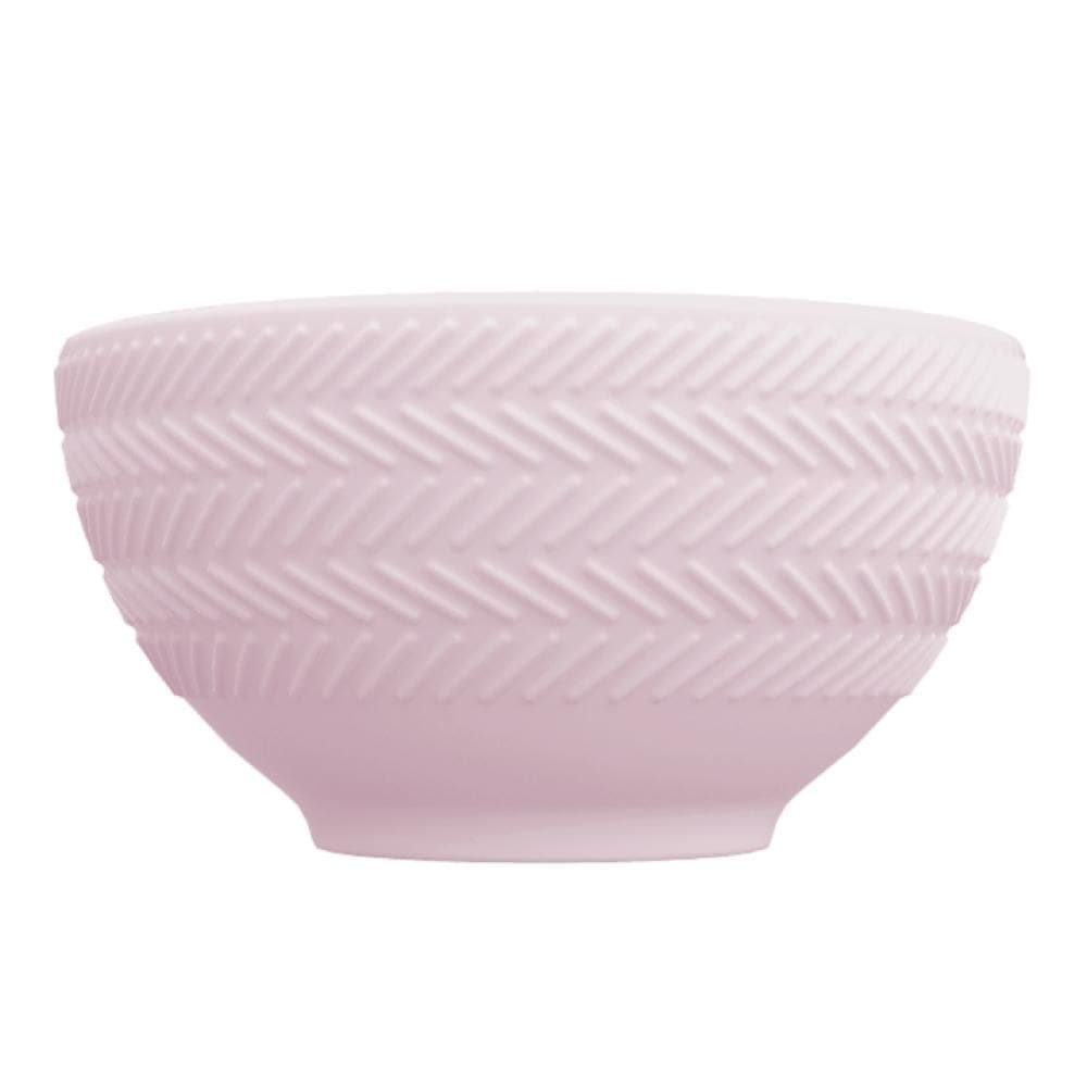 Bowl Tigela Sobremesa Rosa Fractal Relevo Chevron Germer