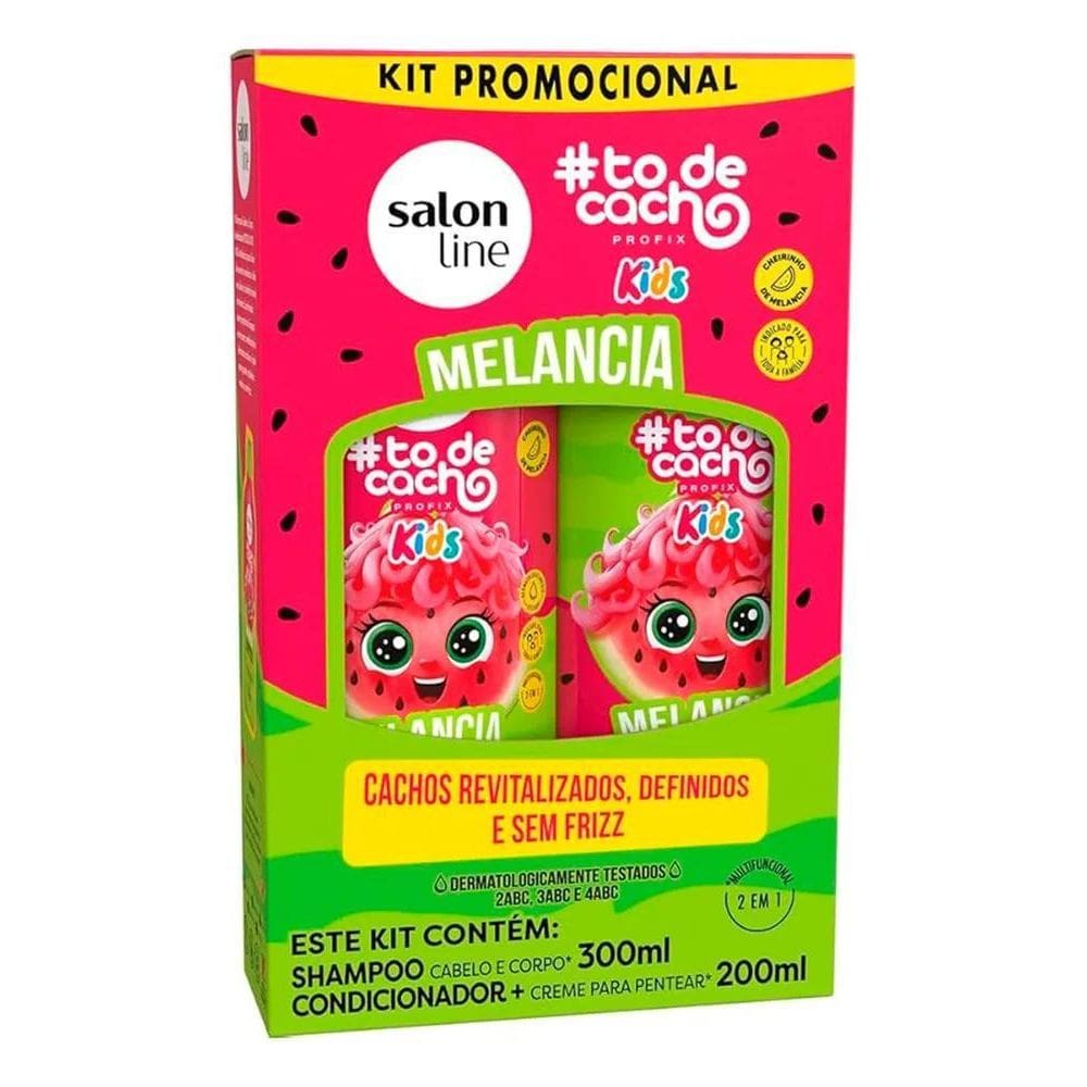 Kit Melancia Kids Shampoo Condicionador Salon Line Todecacho